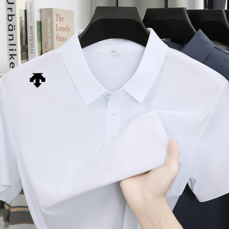 Golf Equipment Cheap - 男性高級刺繍ポロシャツ夏ソフト通気性半袖トップスファッションスポーツゴルフティーハイデイリーウェアブラウス