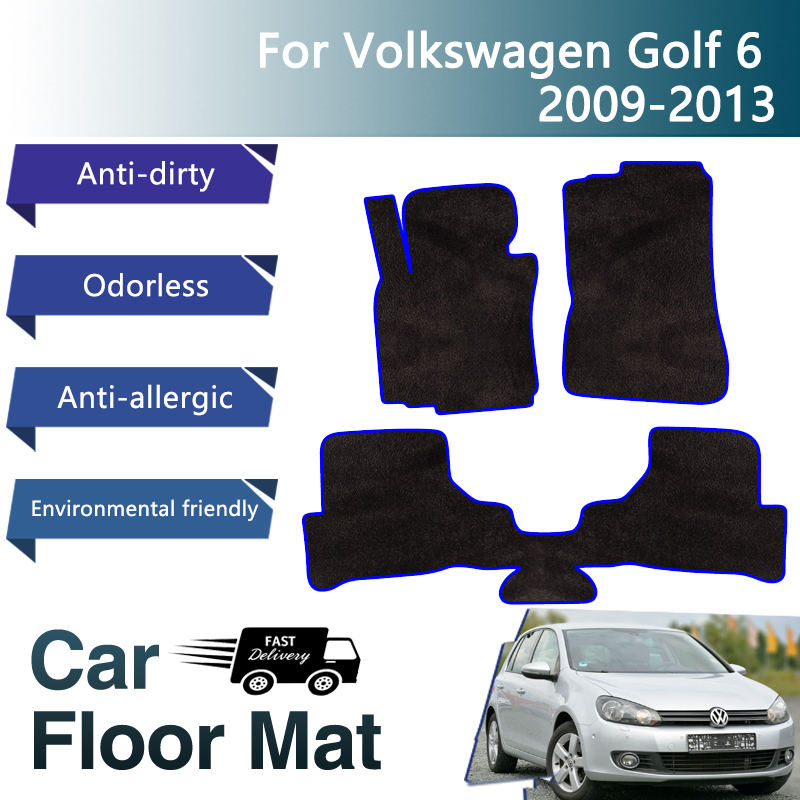 Golf Equipment Kit - フォルクスワーゲンゴルフ6,mk6 plus,gti,r5 k,2009-2013,5ドア用の車載フロアマット