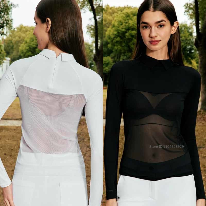 MG 女性ゴルフポロ襟 Tシャツアイスシルク日焼け止めベース - Golf Equipment Women のレビューと価格