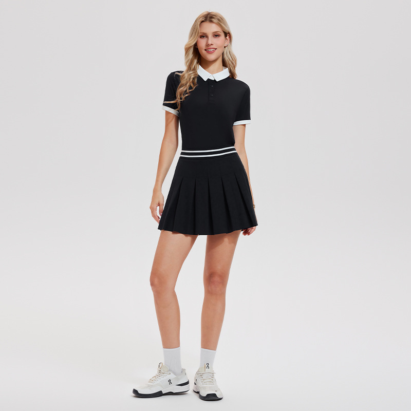 女性用テニスウェアセット半袖ポロシャツ＆プリーツスカート、通 - Golf Equipment Women のレビューと価格