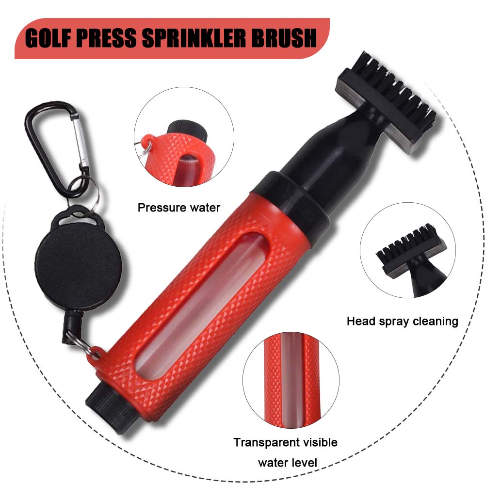 ゴルフクラブクリーニングブラシ フック付き ポータブル圧力水 - Golf Equipment Cheap のレビューと価格