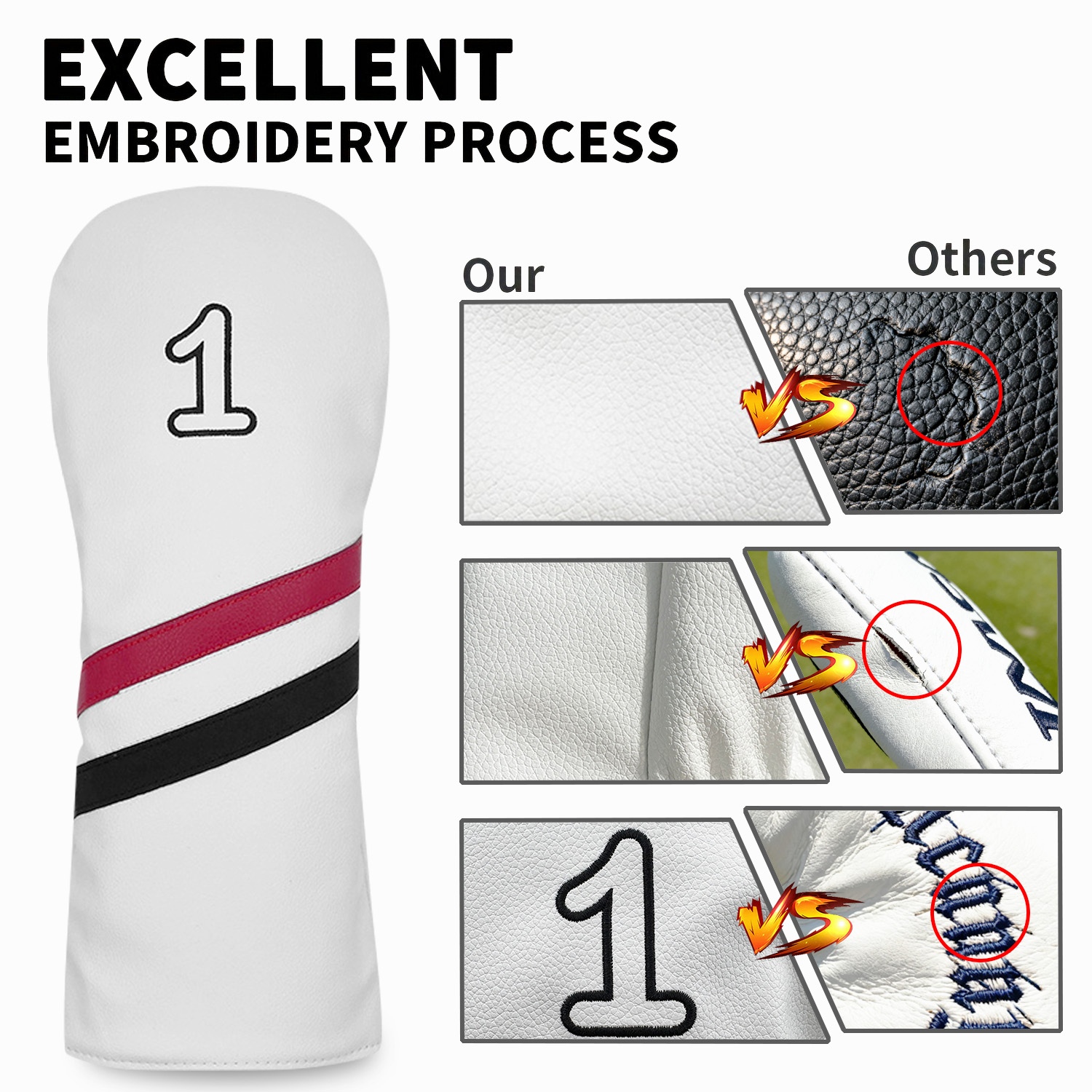 ゴルフクラブ # 1 # 3 # 5 # Uウッドヘッドカバ - Golf Equipment Cabinet のレビューと価格