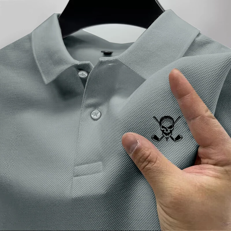 メンズスカルポロシャツ,ゴルフロゴ,パーソナライズされたファ - Golf Equipment Logo のレビューと価格