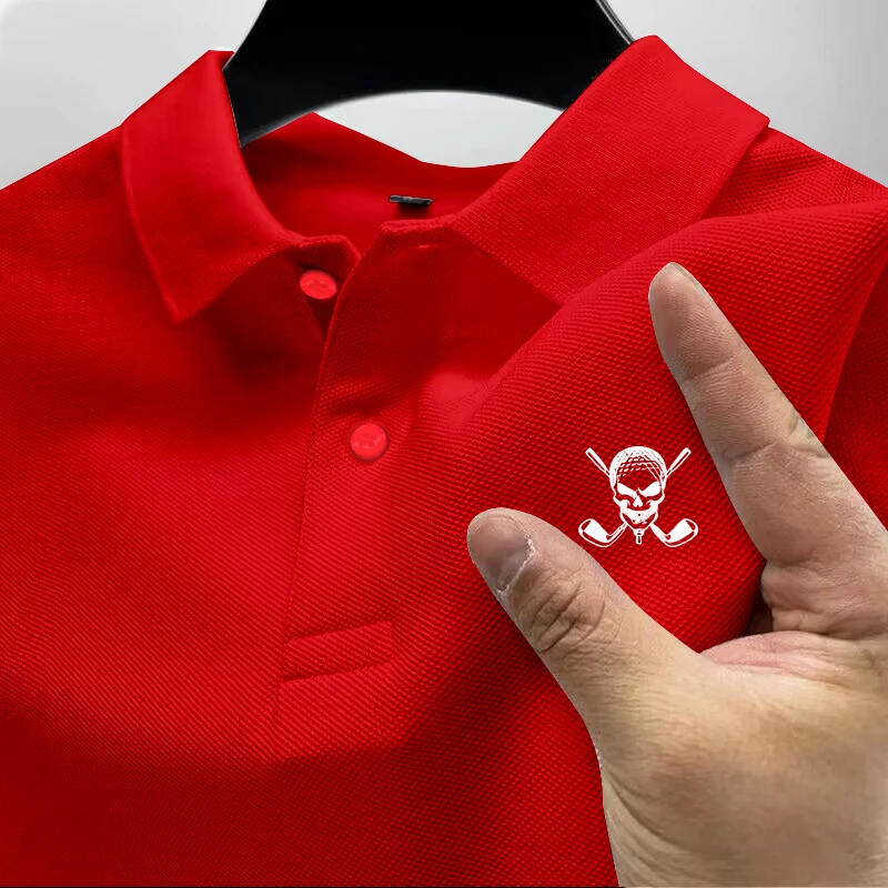 メンズスカルポロシャツ,ゴルフロゴ,パーソナライズされたファ - Golf Equipment Logo のレビューと価格