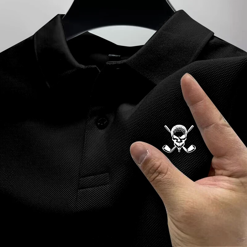 メンズスカルポロシャツ,ゴルフロゴ,パーソナライズされたファ - Golf Equipment Logo のレビューと価格
