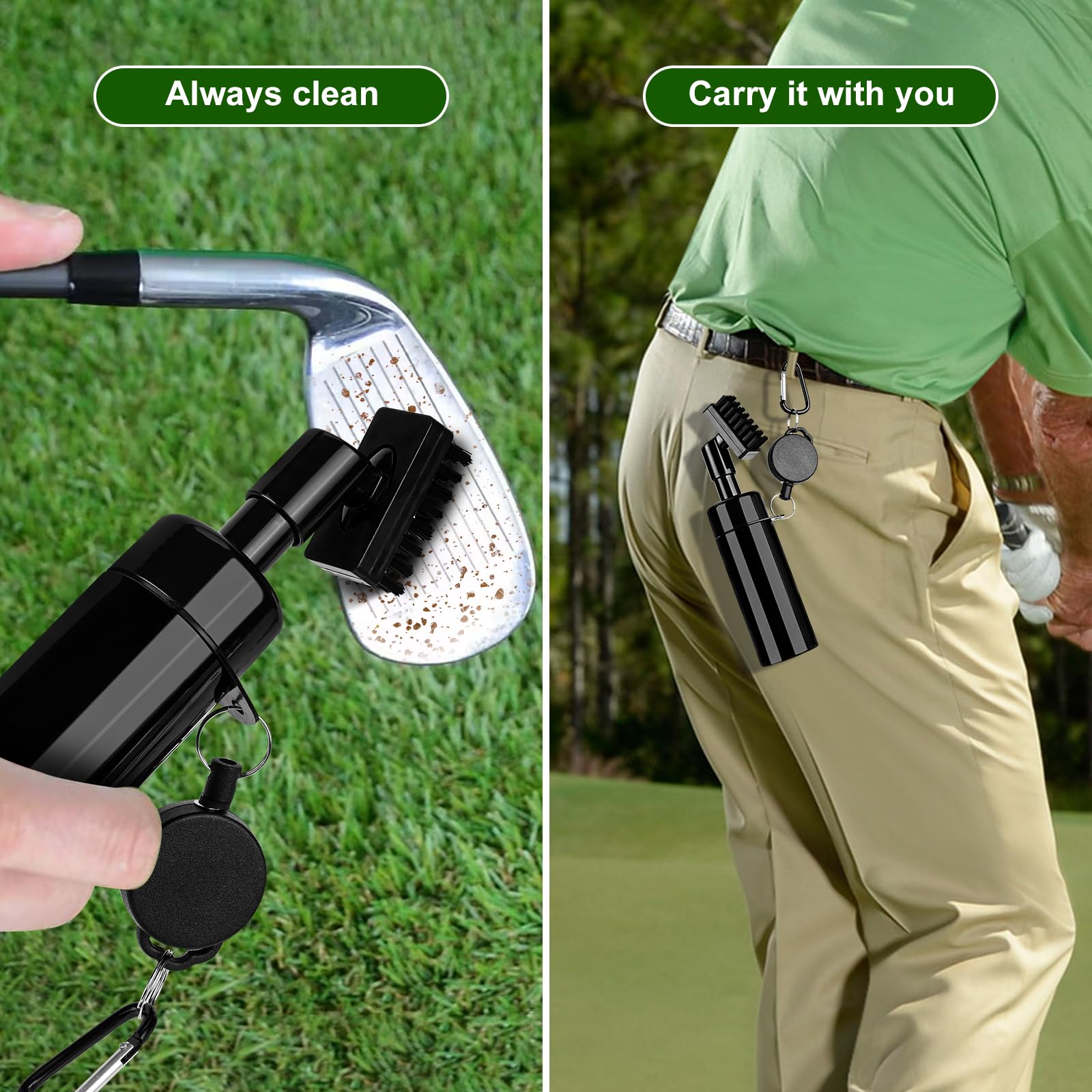 ゴルフクラブヘッドクリーニングブラシ、格納式バックル付きU字 - Golf Equipment Cheap のレビューと価格